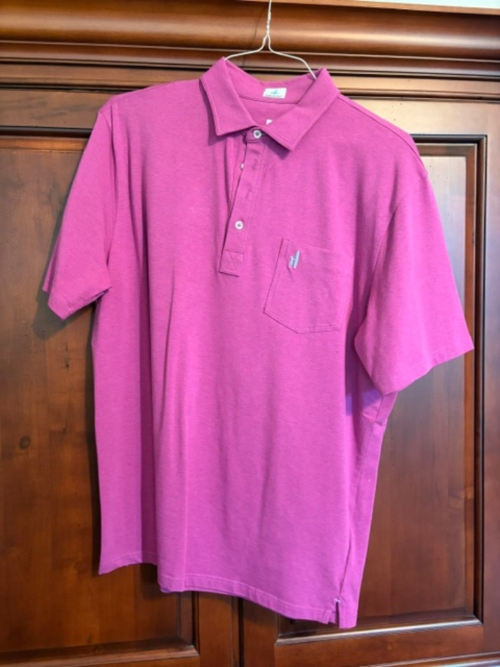 Johnnie O Hangin Out Magenta Pink Polo Large Like New